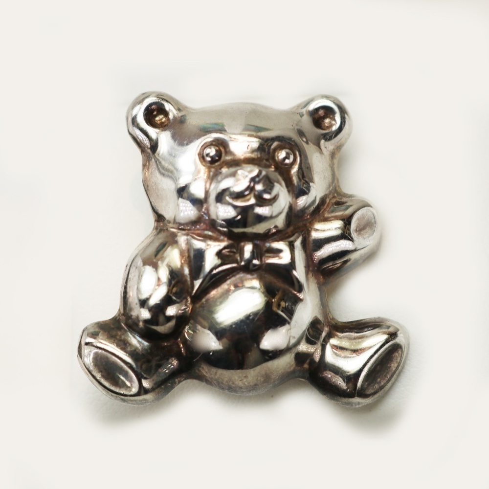 Vintage Sterling Silver Teddy Bear Brooch - Picture 14 of 15